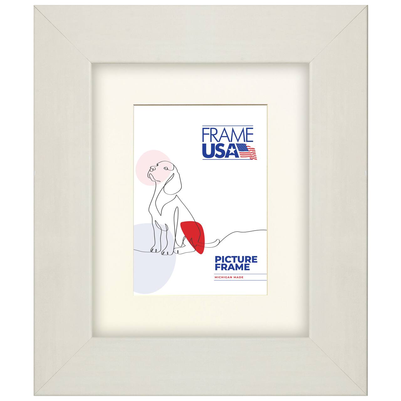 Frame USA Colori Large White Single Image Picture Frame with Mat